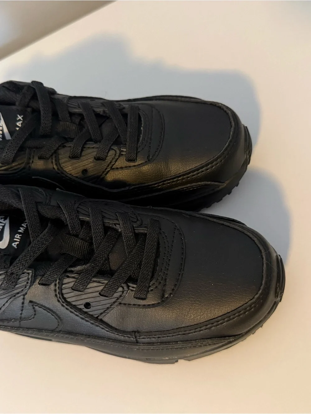 Nike Kids Black Leather Low-Top Sneakers